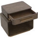 Taro 28.25 X 26.5 inch Brown / Brushed Gold Nightstand